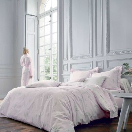 PARURE PERCALE LILY Poudre, LES TOILES DES VOSGES
