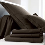 Drap housse Marron Glacé