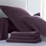 Drap housse Satin de Coton Cassis