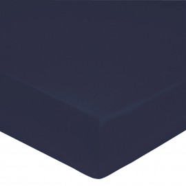 Drap housse Percale Bleu Navy, FRANCOIS HANS