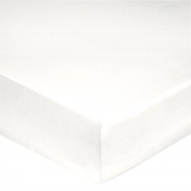 Alèze maille polyester enduite polyuréthane M1 blanc 150gr forme drap  housse 80x200 cm