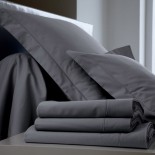 Uni Acier Percale de Coton