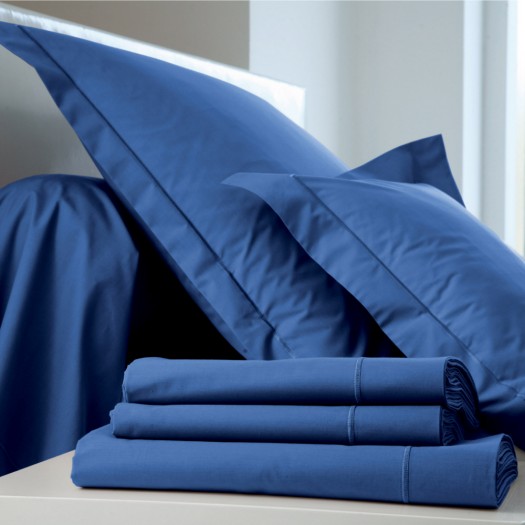 Taie uni Bleu Royal Percale