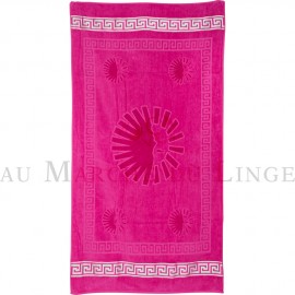 SUN Fuchsia Drap de Plage,  COTON & LIN