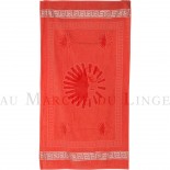 SUN Corail Drap de plage, Coton & lin