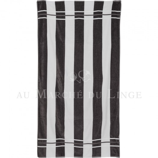 Marina Anthracite Drap de Plage COTON & LIN