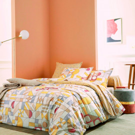 PARURE DE LIT PERCALE LA MARELLE Terra Cota, FRANCOIS HANS