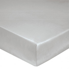 Drap housse HANS Drap housse 180x200 blanc satin de coton Pas Cher