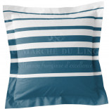 PARURE PERCALE GRAND LARGE BLEU PAON, LES TOILES DES VOSGES