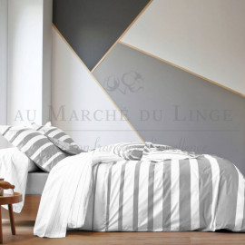 PARURE PERCALE GRAND LARGE PLATINE, LES TOILES DES VOSGES