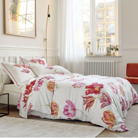 PARURE SATIN DE COTON, TULIPE MANIA Fuchsia, SANDERSON