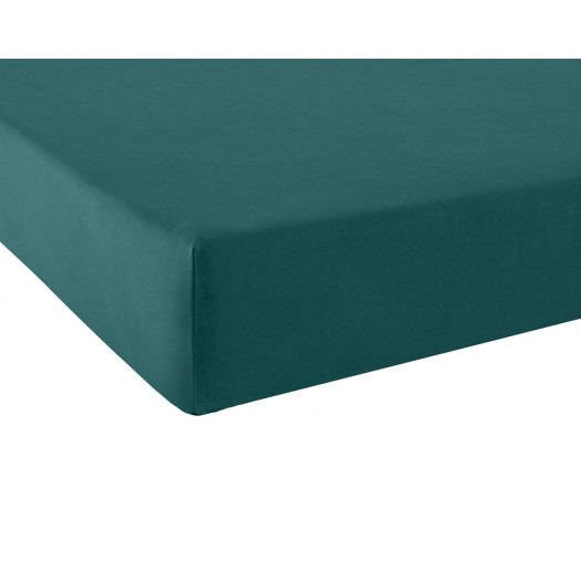 Drap housse Percale Emeraude, ANNE DE SOLENE Drap housse Percale Emeraude, ANNE DE SOLENE
