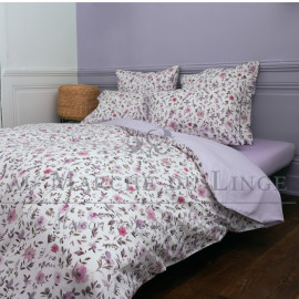 Parure en percale, JARDIN FLEURI Lila