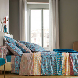 PARURE PERCALE DECORUM Celadon, LES TOILES DES VOSGES