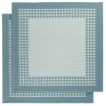 Torchon coton Pied de Poule Bleu Oxyde De Witte Lieater