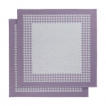 Torchon coton Pied de Poule Violet De Witte Lieater