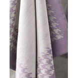 Torchon coton Pied de Poule Violet De Witte Lieater