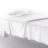 Drap plat Percale BLANC, ANNE DE SOLENE