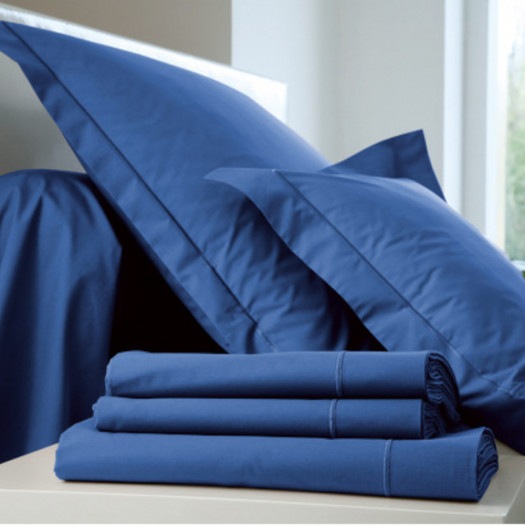 PARURE PERCALE UNI Bleu Royal, FRANCOIS HANS