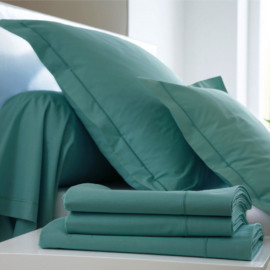 PARURE PERCALE UNI Bleu Canard, FRANCOIS HANS