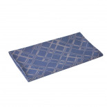 PARURE SATIN DE COTON JACQUARD DOUGLAS Indigo, LES TOILES DES VOSGES