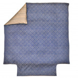 PARURE SATIN DE COTON JACQUARD DOUGLAS Indigo, LES TOILES DES VOSGES