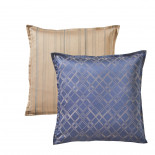 PARURE SATIN DE COTON JACQUARD DOUGLAS Indigo, LES TOILES DES VOSGES