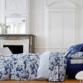 PARURE PERCALE DANS LES PRES Bleu, LES TOILES DES VOSGES