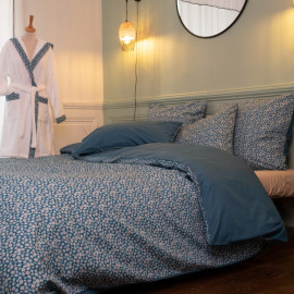 Parure en percale, Bohème Bleu Paon