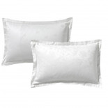 PARURE SATIN DE COTON JACQUARD HESPERIDE Nacre, BLANC DES VOSGES