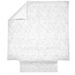 PARURE SATIN DE COTON JACQUARD HESPERIDE Nacre, BLANC DES VOSGES