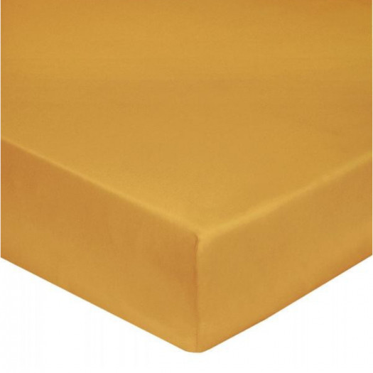 Drap housse Percale Ocre, FRANCOIS HANS