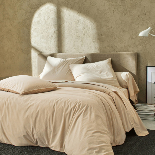 PERCALE LAVEE Boheme Creme, BLANC DES VOSGES