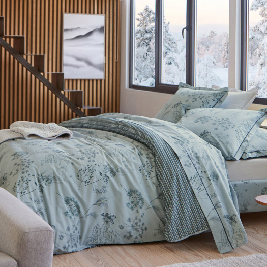PARURE PERCALE EPHEMERE Orage, BLANC DES VOSGES