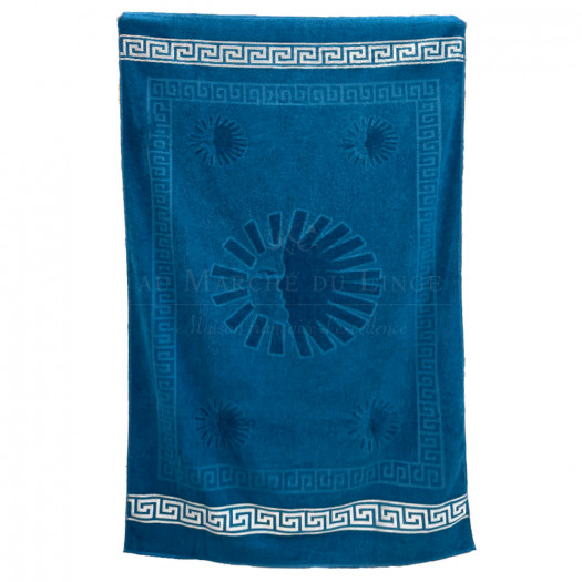 DRAP DE PLAGE SUN PÉTROLE, COTON&LIN