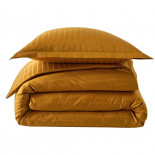 PARURE SATIN JACQUARD, DIVINE Ambre, BLANC DES VOSGES