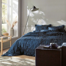 PARURE SATIN JACQUARD, PALMYRE Bleu Nuit, SANDERSON