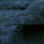 PARURE SATIN JACQUARD, PALMYRE Bleu Nuit, SANDERSON