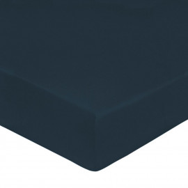 Drap housse Satin Bleu Corinthe, FRANCOIS HANS