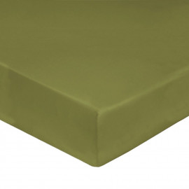 Drap housse Satin Olive, FRANCOIS HANS