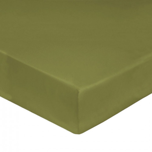 Drap housse Satin Olive, FRANCOIS HANS