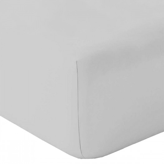 DRAP HOUSSE COTON CALVI UNI BLANC, TOISON D'OR DRAP HOUSSE COTON CALVI UNI BLANC, TOISON D'OR