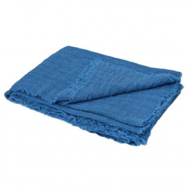 Plaid JADE Bleu Capri Toison d'Or